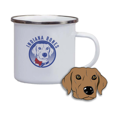 INDIANA BONES ENAMEL MUG + PIN